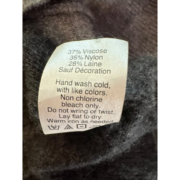 J. Crew Factory Gray Wool Blend Button-Side Sweater With Elbow Patches Size S - Picture 4 of 8